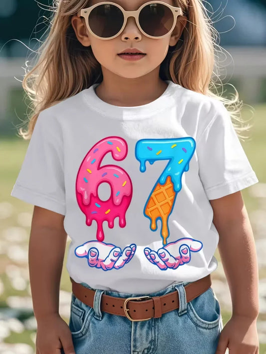 67 Meme T-Shirt for Boys and Girls