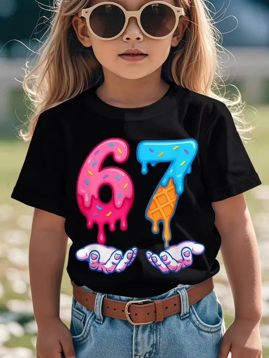 67 Meme T-Shirt for Boys and Girls