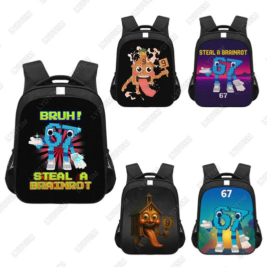 Steal A Brainrot, Bruh 6 7 Six Seven, No. 9 House Backpack
